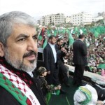 Hamas chief Khaled Meshaal attends a rally marking the 25th anniversary of the founding of Hamas, in Gaza City